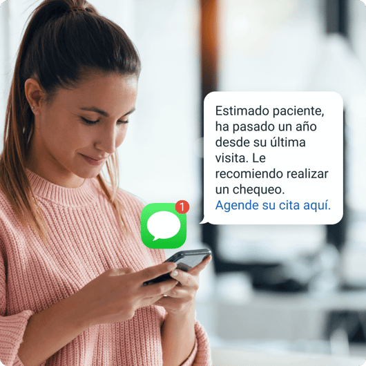 La agenda de Doctoralia te permite enviar mensajes SMS a tus pacientes