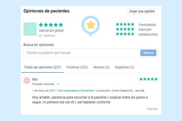 Opiniones de pacientes -Doctoralia-1