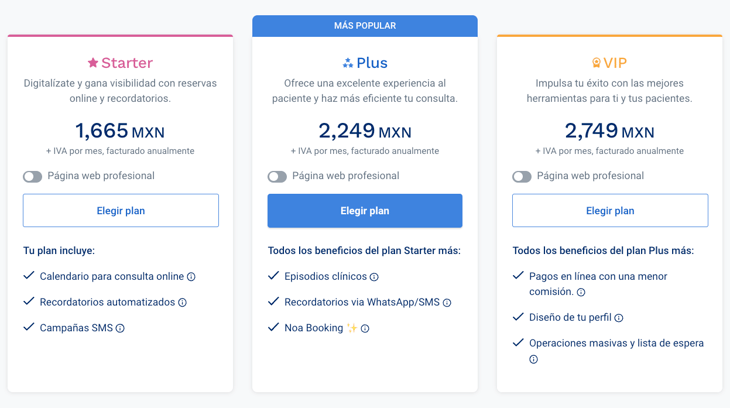 planes doctoralia, precios planes doctoralia, doctoralia para especialistas, precios doctoralia