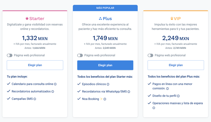 planes doctoralia, precios planes doctoralia, doctoralia para especialistas, precios doctoralia